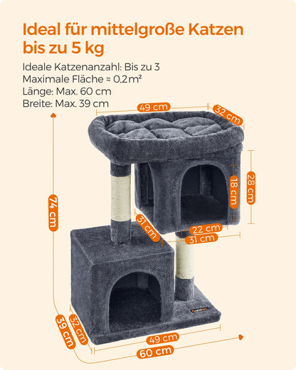 Kuscheliger Katzenbaum mit Kratzspaß